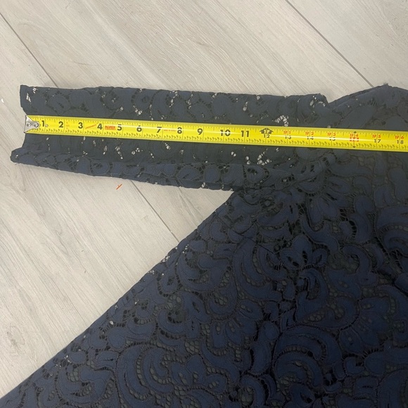 Black Tape | Navy and Black Lace Shift Dress Whimsigoth Preppy Cocktail Sz 8 - Picture 9 of 9